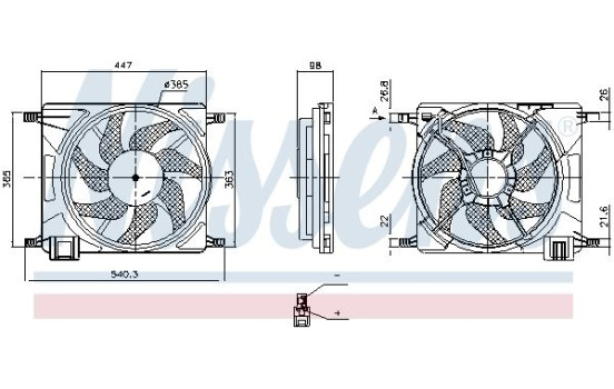 roue de ventilateur de refroidissement 850284 Nissens