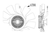 Roue de ventilateur de refroidissement CFF 515 000P Mahle