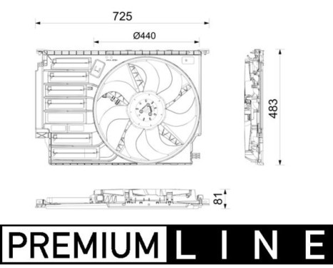 roue de ventilateur de refroidissement CFF 671 000P Mahle