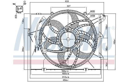 Roue du ventilateur de refroidissement 85634 Nissens, Image 6
