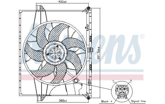 Roue du ventilateur de refroidissement 85739 Nissens
