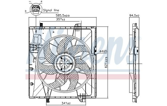 Roue du ventilateur de refroidissement 85857 Nissens