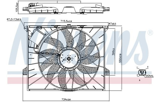 Roue du ventilateur de refroidissement 85955 Nissens, Image 6