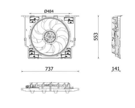 Roue du ventilateur de refroidissement CFF 645 000P Mahle