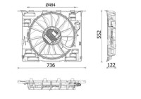 Roue du ventilateur de refroidissement CFF 646 000P Mahle