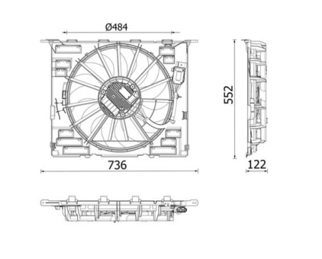 Roue du ventilateur de refroidissement CFF 646 000P Mahle