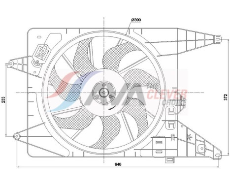 Roue du ventilateur de refroidissement DA7025 Ava Quality Cooling