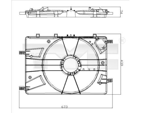 Support, ventilateur de radiateur 825-0016-1 TYC