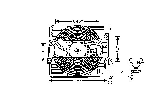 Ventilateur, condenseur de climatisation 0639752 International Radiators, Image 2