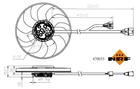ventilateur de refroidissement 470033 NRF