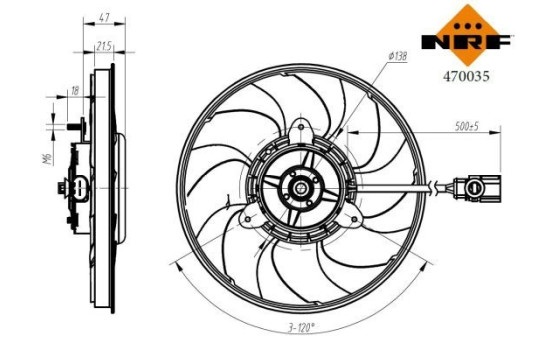 ventilateur de refroidissement 470035 NRF