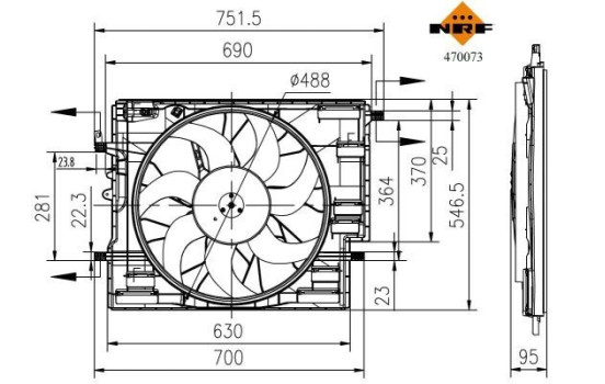 ventilateur de refroidissement 470073 NRF, Image 5