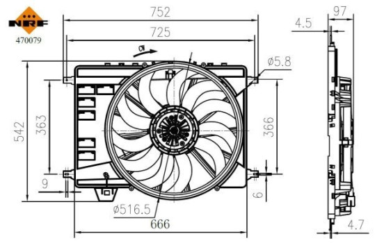 ventilateur de refroidissement 470079 NRF, Image 5
