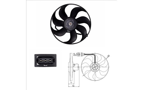 ventilateur de refroidissement 47397 NRF