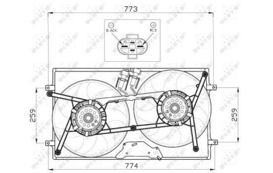 ventilateur de refroidissement 47464 NRF, Image 2