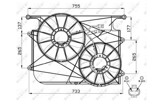 ventilateur de refroidissement 47535 NRF, Image 2