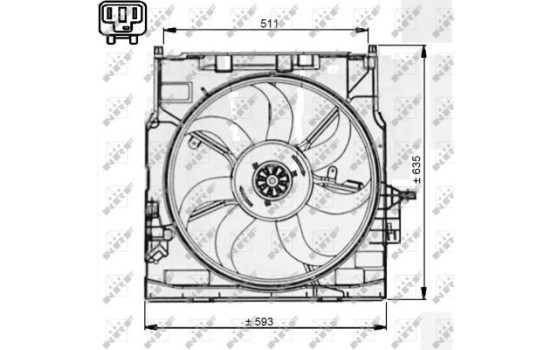 ventilateur de refroidissement 47733 NRF, Image 2