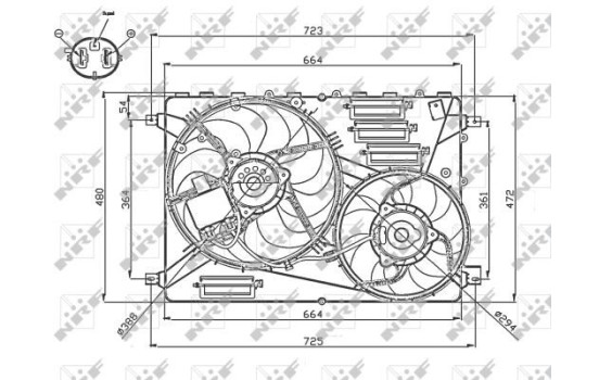ventilateur de refroidissement 47755 NRF, Image 3