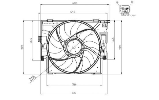 ventilateur de refroidissement 47956 NRF, Image 3