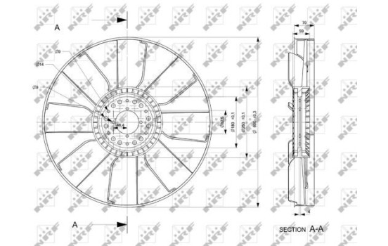 ventilateur de refroidissement 49807 NRF