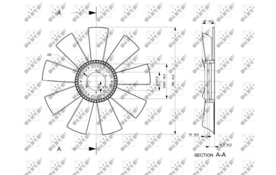 ventilateur de refroidissement 49854 NRF