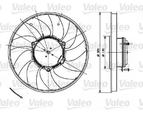 ventilateur de refroidissement 696083 Valeo