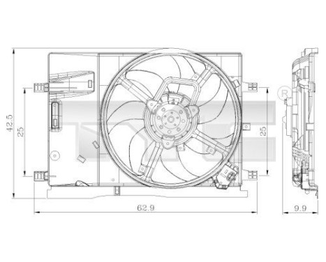 ventilateur de refroidissement 809-0018 TYC
