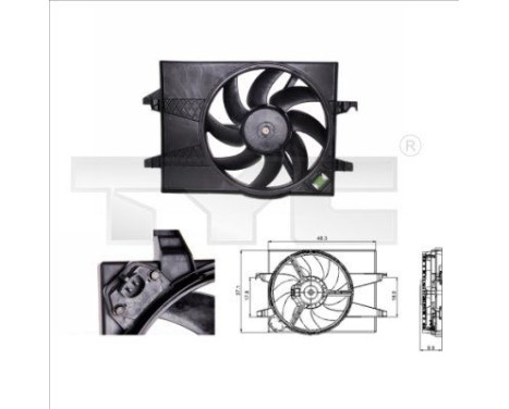 ventilateur de refroidissement 810-0025 TYC