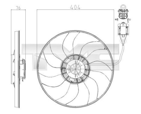 ventilateur de refroidissement 825-0020 TYC