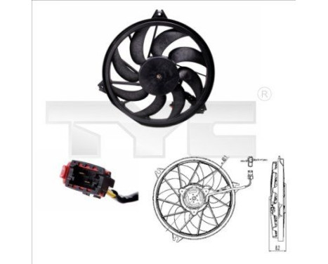 ventilateur de refroidissement 826-0005 TYC