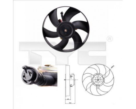 ventilateur de refroidissement 831-0004 TYC