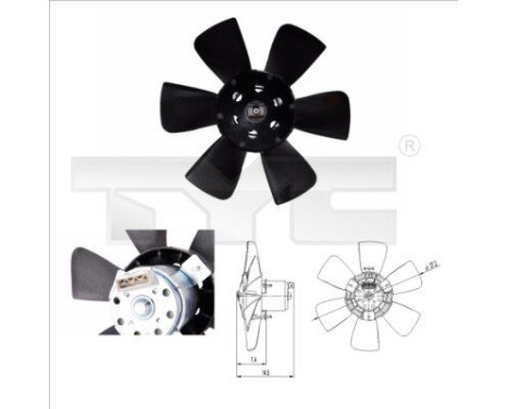 ventilateur de refroidissement 837-0007 TYC