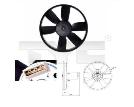 ventilateur de refroidissement 837-0014 TYC
