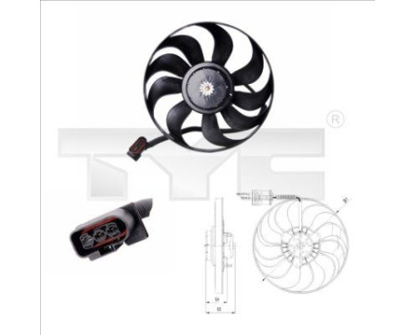 ventilateur de refroidissement 837-0022 TYC