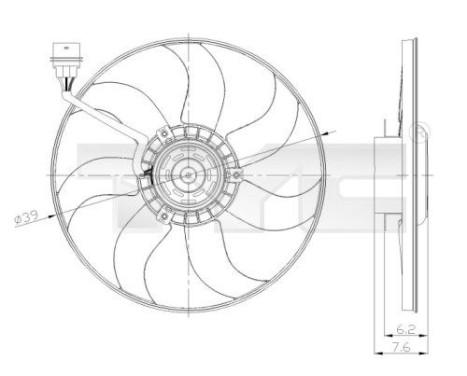 ventilateur de refroidissement 837-0036 TYC