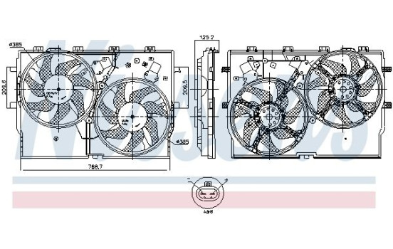 ventilateur de refroidissement 850003 Nissens