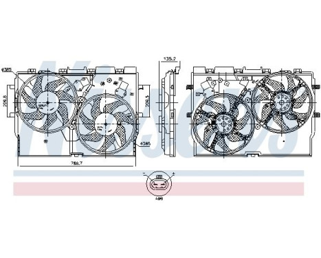 ventilateur de refroidissement 850004 Nissens