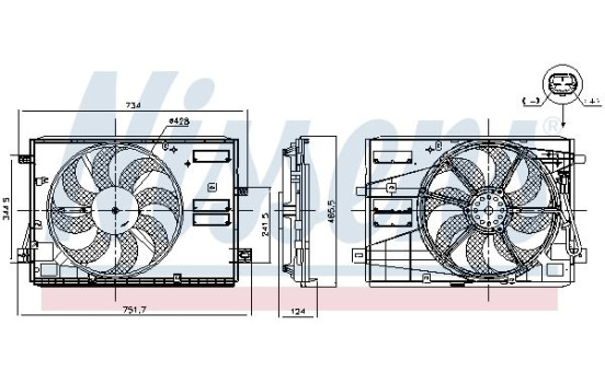 ventilateur de refroidissement 850007 Nissens, Image 7
