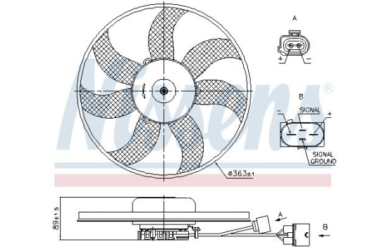 ventilateur de refroidissement 850020 Nissens, Image 7