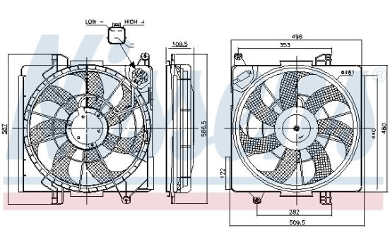 ventilateur de refroidissement 850039 Nissens, Image 6
