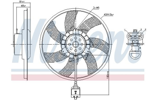 ventilateur de refroidissement 850061 Nissens
