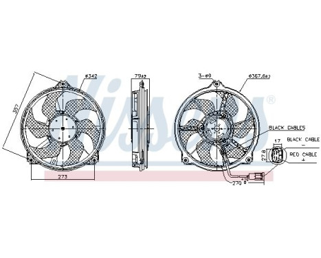 ventilateur de refroidissement 850073 Nissens