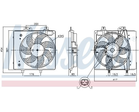 ventilateur de refroidissement 850087 Nissens