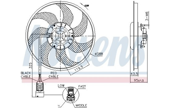 ventilateur de refroidissement 850091 Nissens