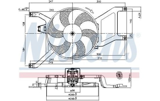ventilateur de refroidissement 85714 Nissens, Image 6