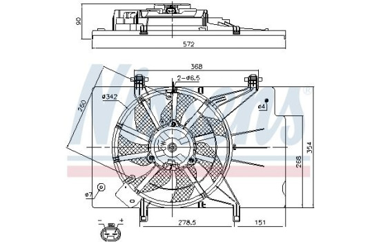 ventilateur de refroidissement 85768 Nissens, Image 6