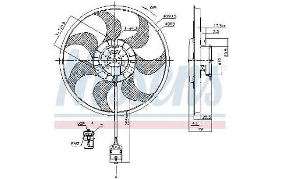 ventilateur de refroidissement 85777 Nissens, Image 6