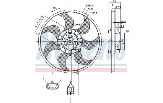 ventilateur de refroidissement 85784 Nissens, Image 6