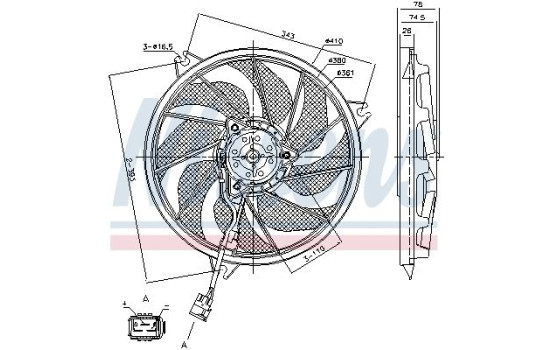 ventilateur de refroidissement 85787 Nissens, Image 6