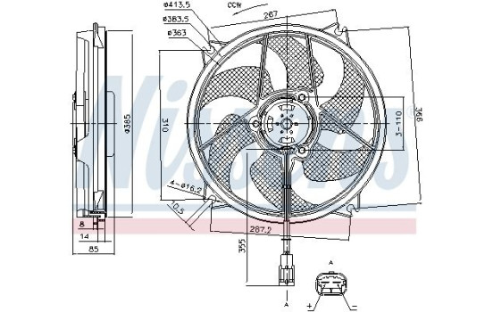 ventilateur de refroidissement 85788 Nissens, Image 6
